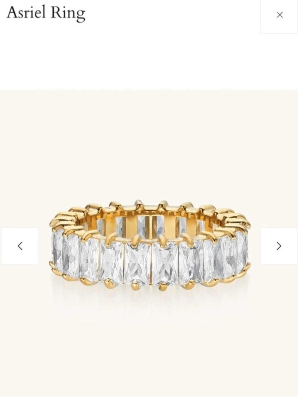 - Gold Crystal Eternity Band